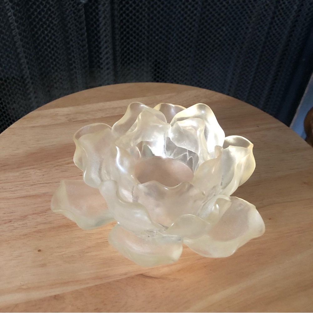 Vintage Lucite Flower Candle Holder